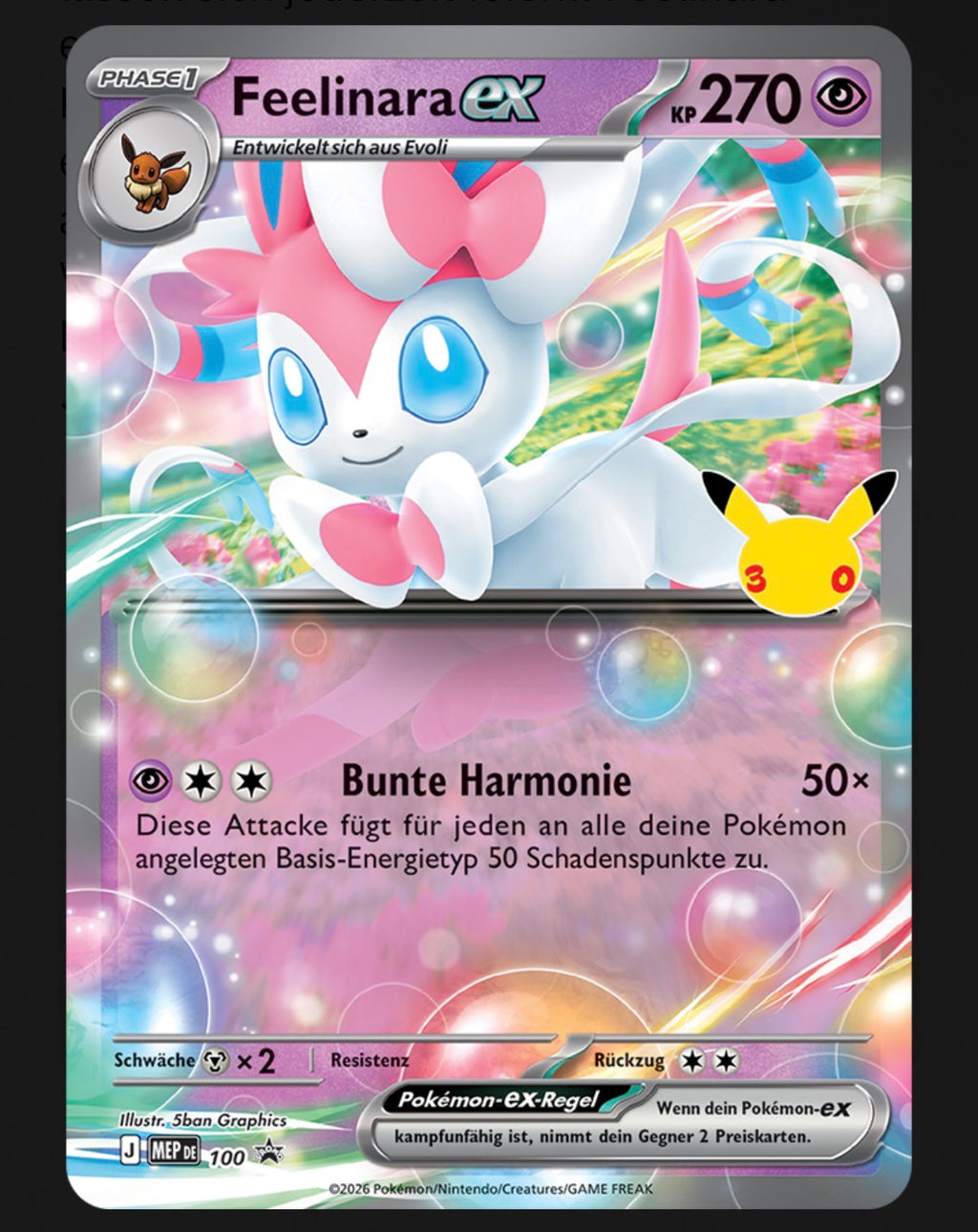 Pokémon-Sammelkartenspiel: Kollektion 30 Jahre: Feelinara-ex