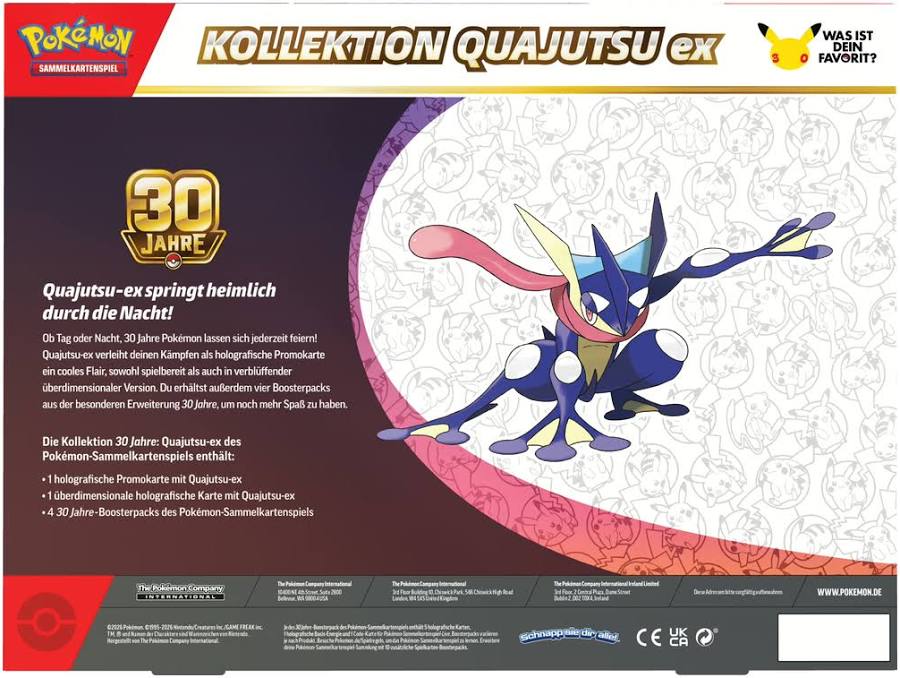 Pokémon-Sammelkartenspiel: Kollektion 30 Jahre: Quajutsu-ex